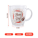 Caneca Café Da Manha De Vidro 360ml