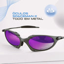 Óculos De Sol Juliet Proteção De Metal Uv Cinza +Casual Todo de Metal